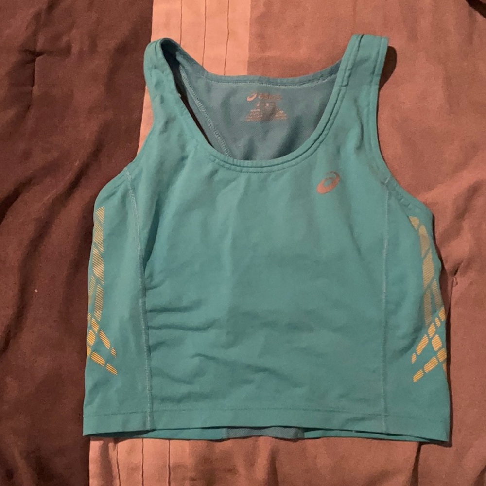 ASICS racer back crop workout top